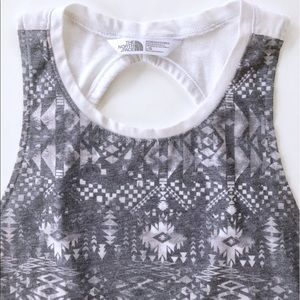 THE NORTH FACE GRAY & OFF WHITE YOGA TOP WM L EXC!